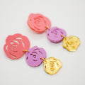 Rosas Triples -  Rosa, Lila y Dorado Espejado