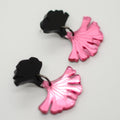 Ginkgo Biloba - Rosado Espejado con argolla acero negro