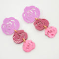 Rosas Triples - Lila, Rosa Fucsia y Rosado Espejado.