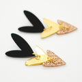 Corazones Triples - Negro, Dorado Espejo y Dorado Glitter