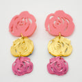 Rosas Triples - Rosa, Dorado Espejo y Rosado Espejado