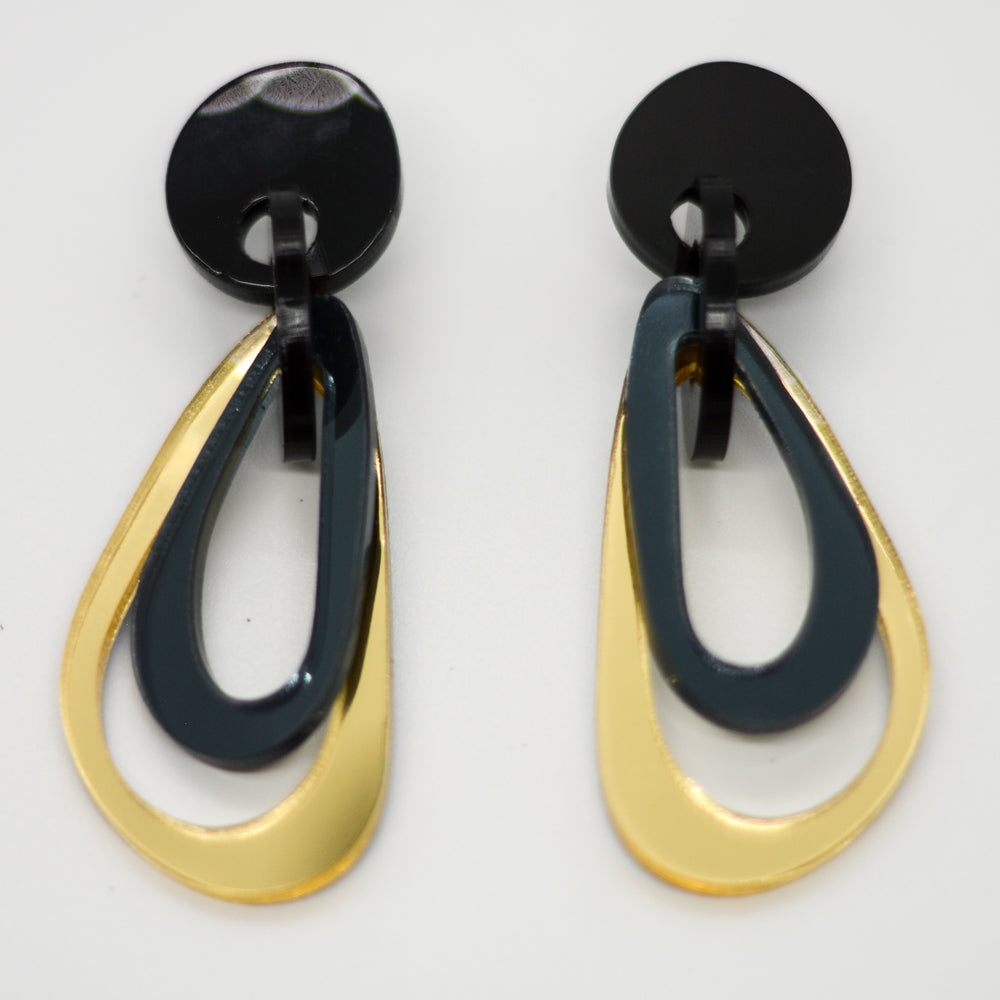Eslabones - Tope y Argolla Negra, Dorado Espejo y Negro Humo