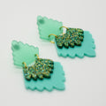 Mestiza - Verde Traslúcido, Verde Glitter y Verde Turquesa