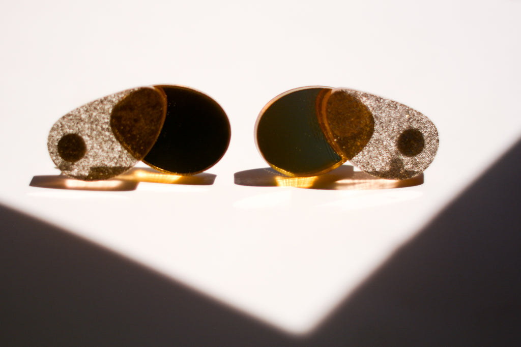 Células color Dorado Espejo y Tralúcido con Glitter Dorado