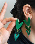 Corazones Triples - Verde Sólido, Verde Traslúcido y Verde Espejo