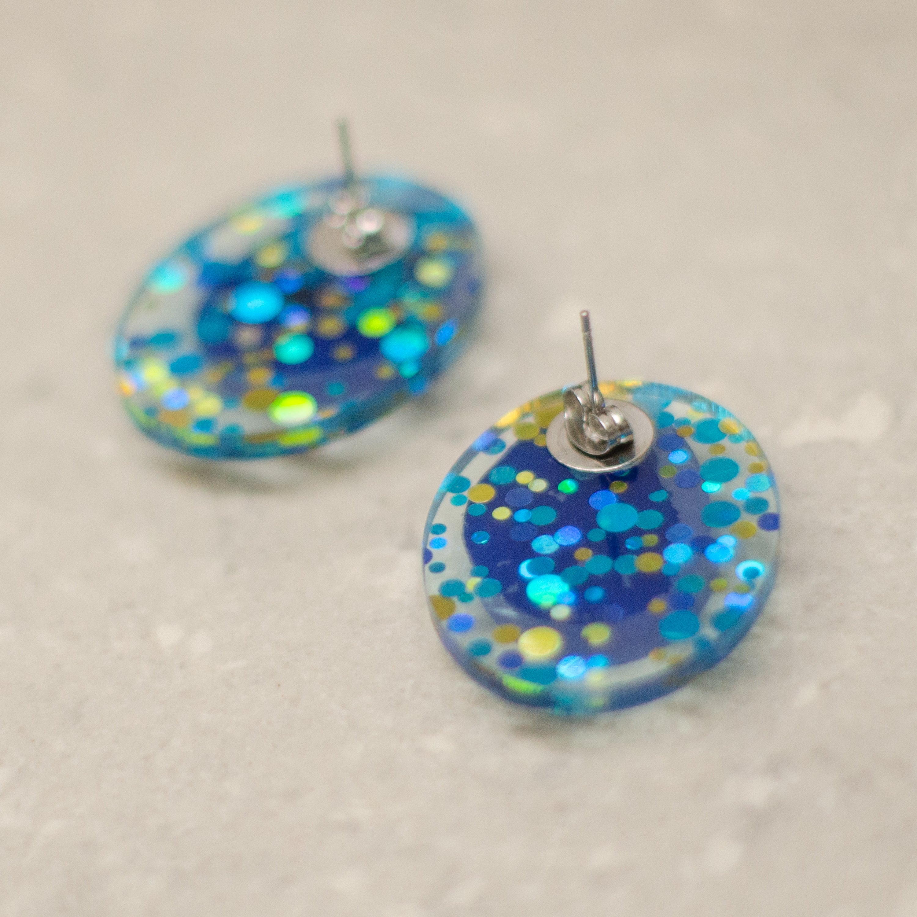 Células color Azul con puntos celestes con dorado